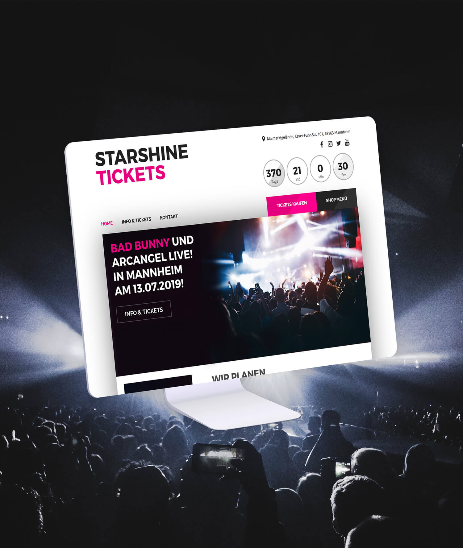Starshine Tickets GmbH Ticketshop gestaltet von Madison-IT