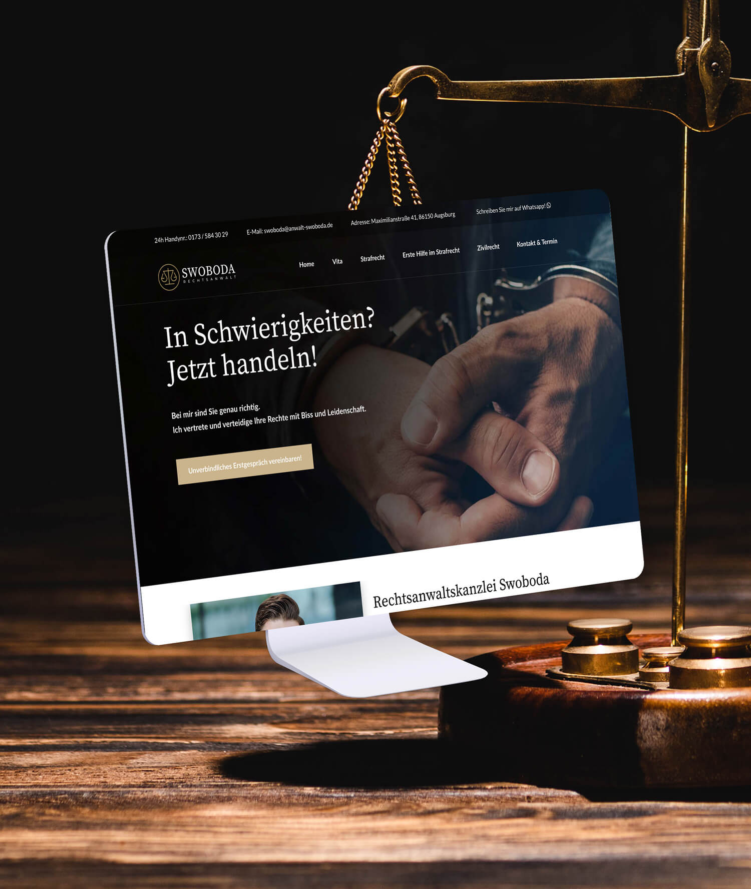 Rechtsanwalt Ulrich Swoboda Website gestaltet von Madison-IT